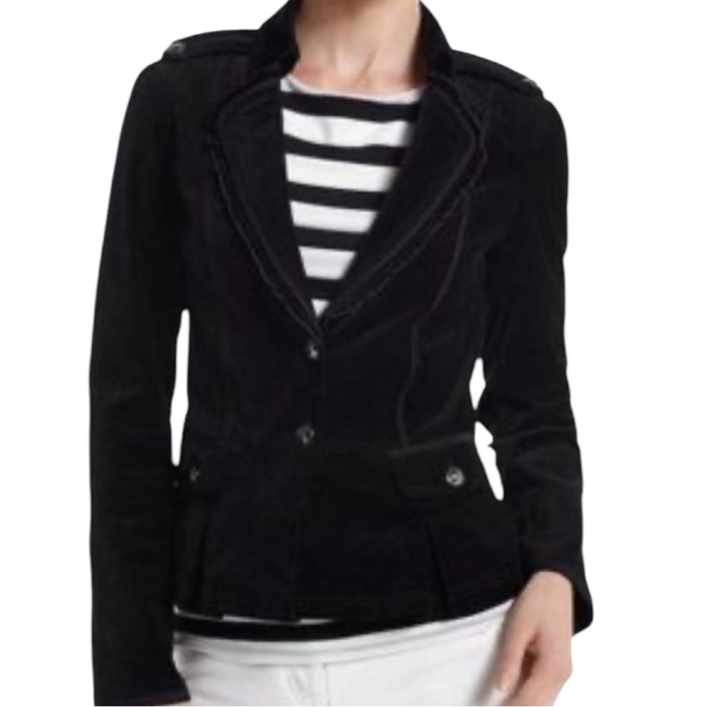White House Black Market Black Velvet Blazer Jacket Suit Jacket size 6